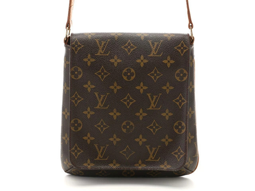 Louis Vuitton Salsa Bag Musette Monogram Shoulder Long Brown